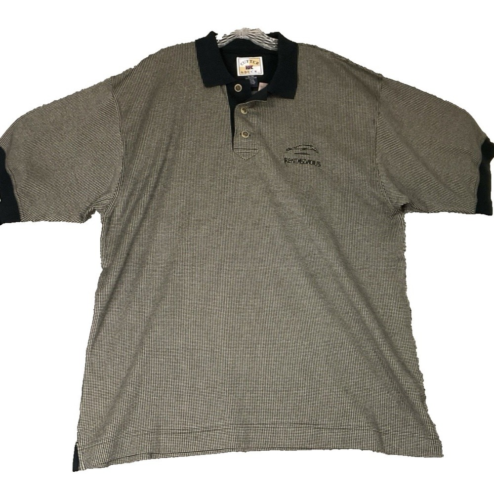 VTG NOS NWT Cutter & Buck Black‎ White Polo Shirt Rendezvous Country Club XL